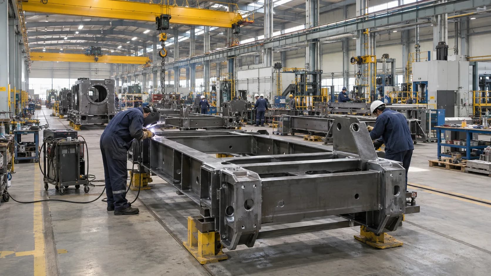 Industrial assembly floor and process equipment